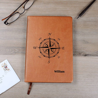 Chart Your Course – Personalized Compass Rose Journal for Christmas, Birthdays, and More