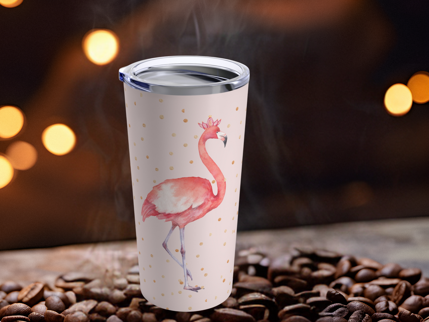 Flamingo Tumbler 20 oz Travel Mug for Flamingo Lovers