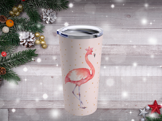 Flamingo Tumbler 20 oz Travel Mug for Flamingo Lovers