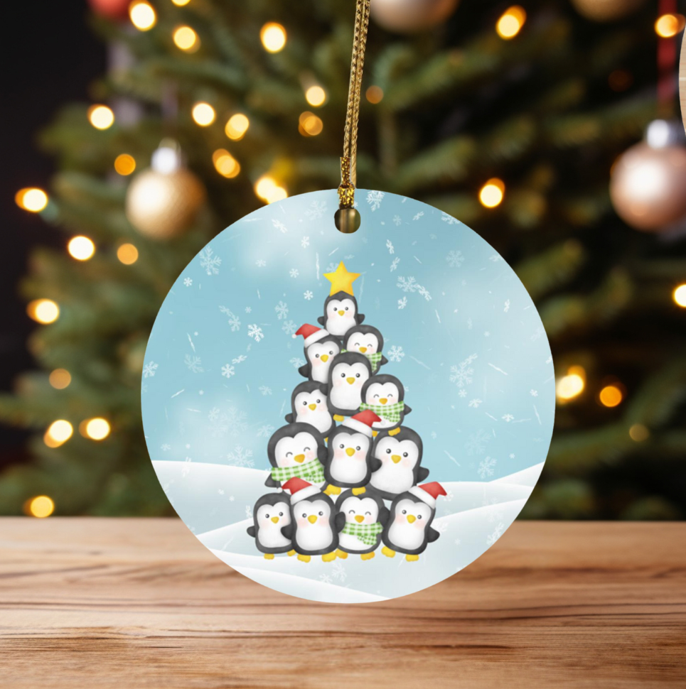 Add Whimsy to Your Holiday Decor with the Cute Penguin Christmas Tree Ornament