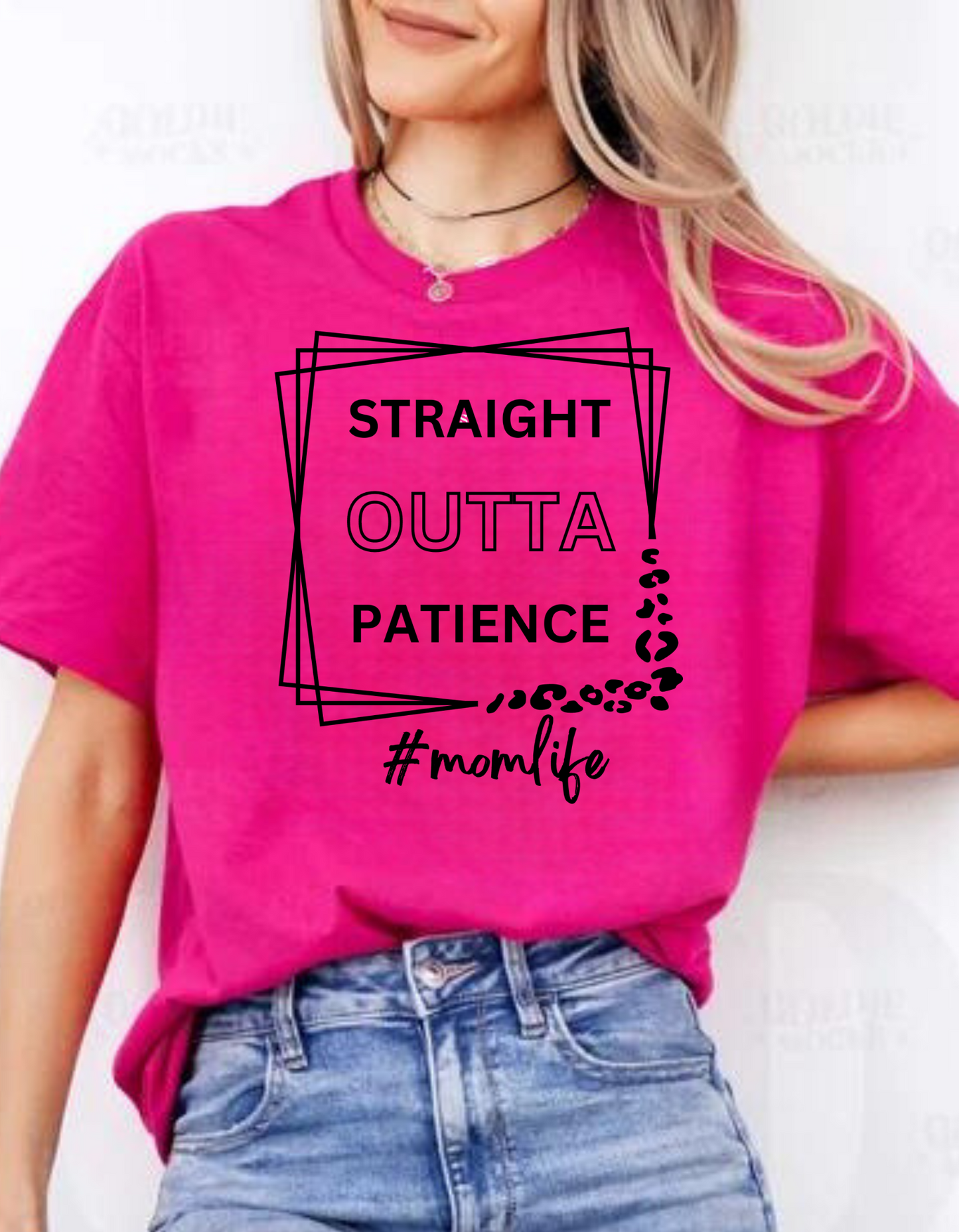 'Straight Outta Patience' Funny Mom T-Shirt – Hilarious and Relatable Gift for Moms