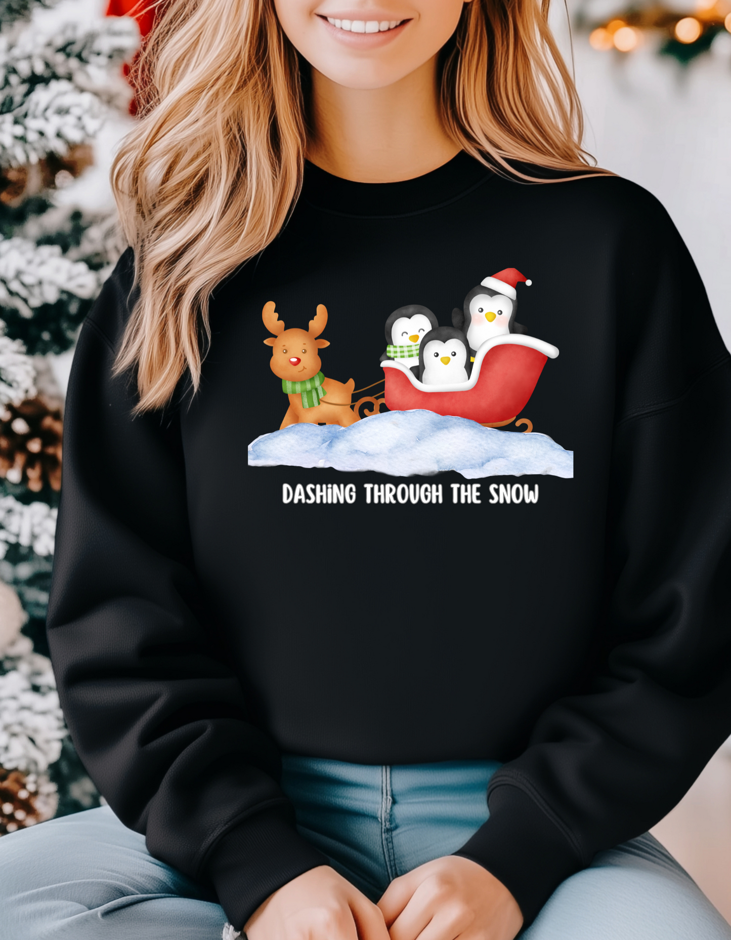 Dashing Through the Snow Holiday T-Shirt & Sweatshirt Collection – Festive Winter Apparel