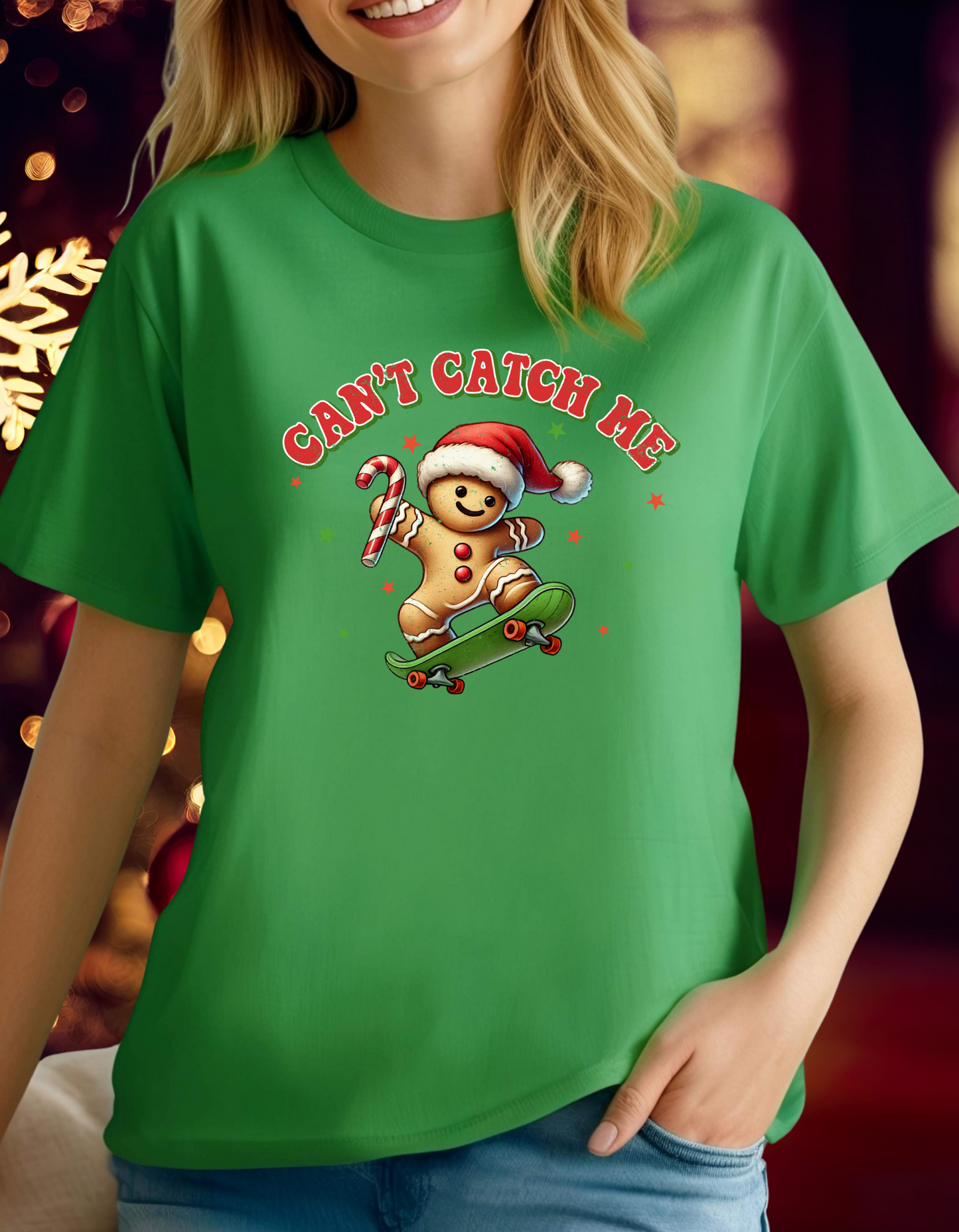 Can't Catch Me Gingerbread Man Tee & Sweatshirt - Cozy, Fun & Festive