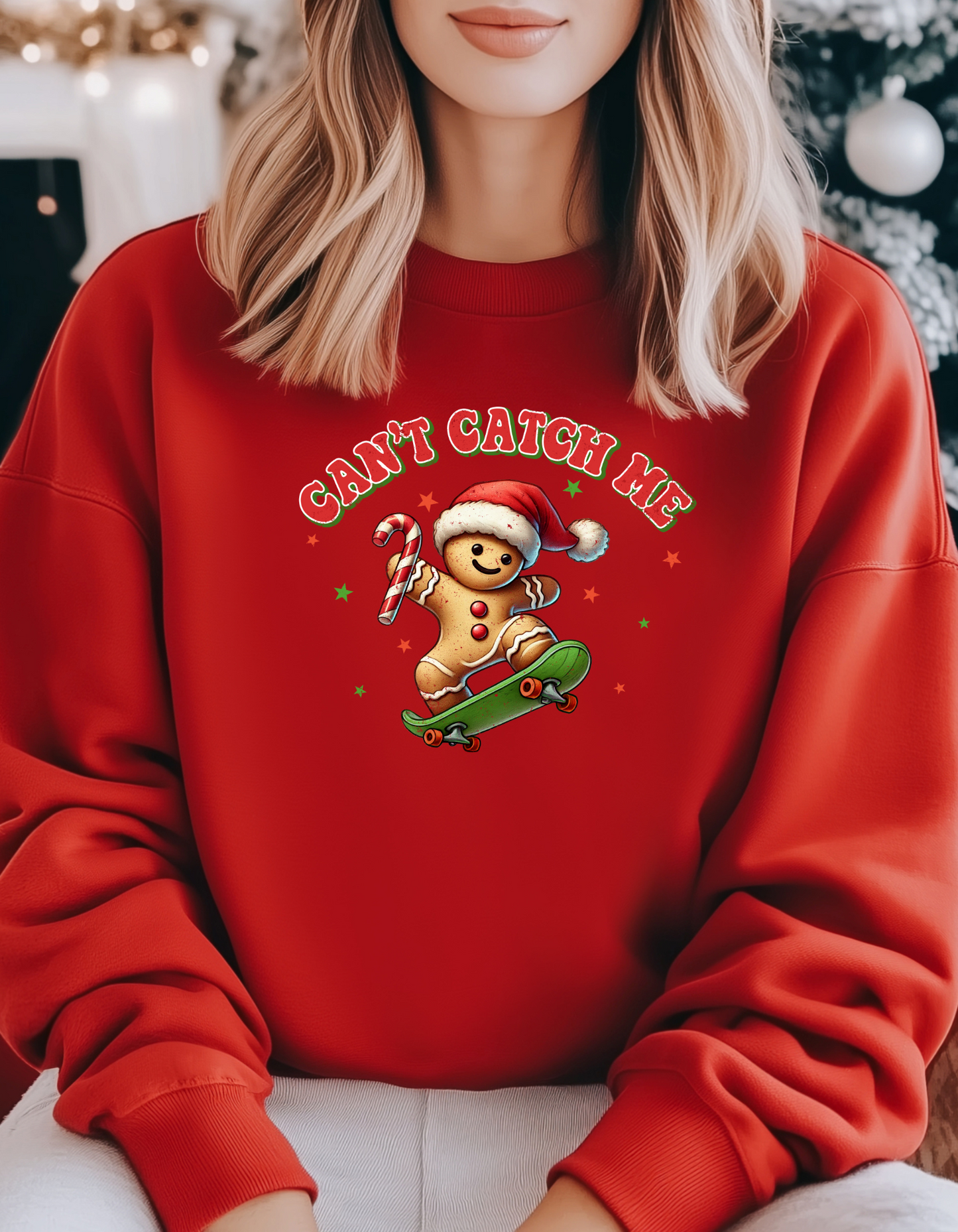 Can't Catch Me Gingerbread Man Tee & Sweatshirt - Cozy, Fun & Festive