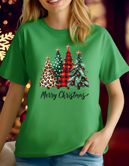 Merry Christmas Tree Collage T-Shirt & Sweatshirt – Holiday Cheer You Can Wear