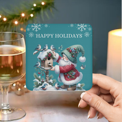 Charming Holiday Gnome Coaster – Ideal for Friends and Family Gifts