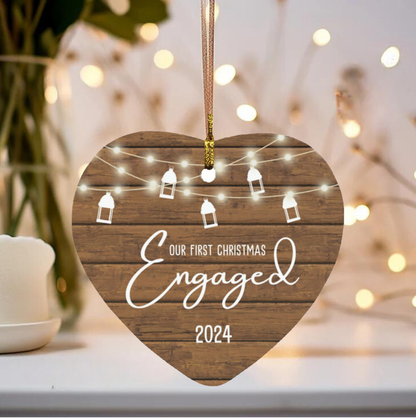 Celebrate Your Engagement with the 'Our First Christmas Engaged' Ornament