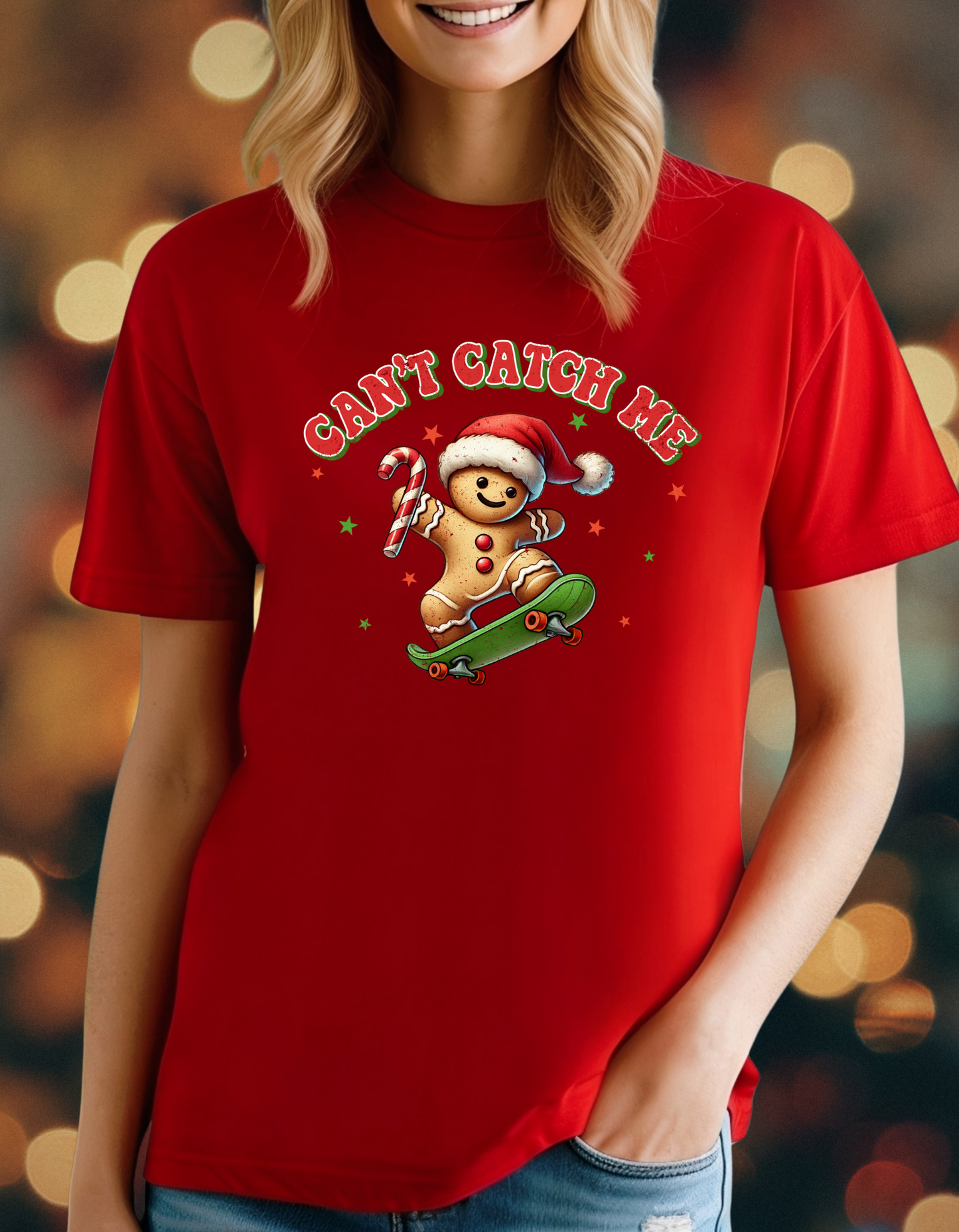 Can't Catch Me Gingerbread Man Tee & Sweatshirt - Cozy, Fun & Festive