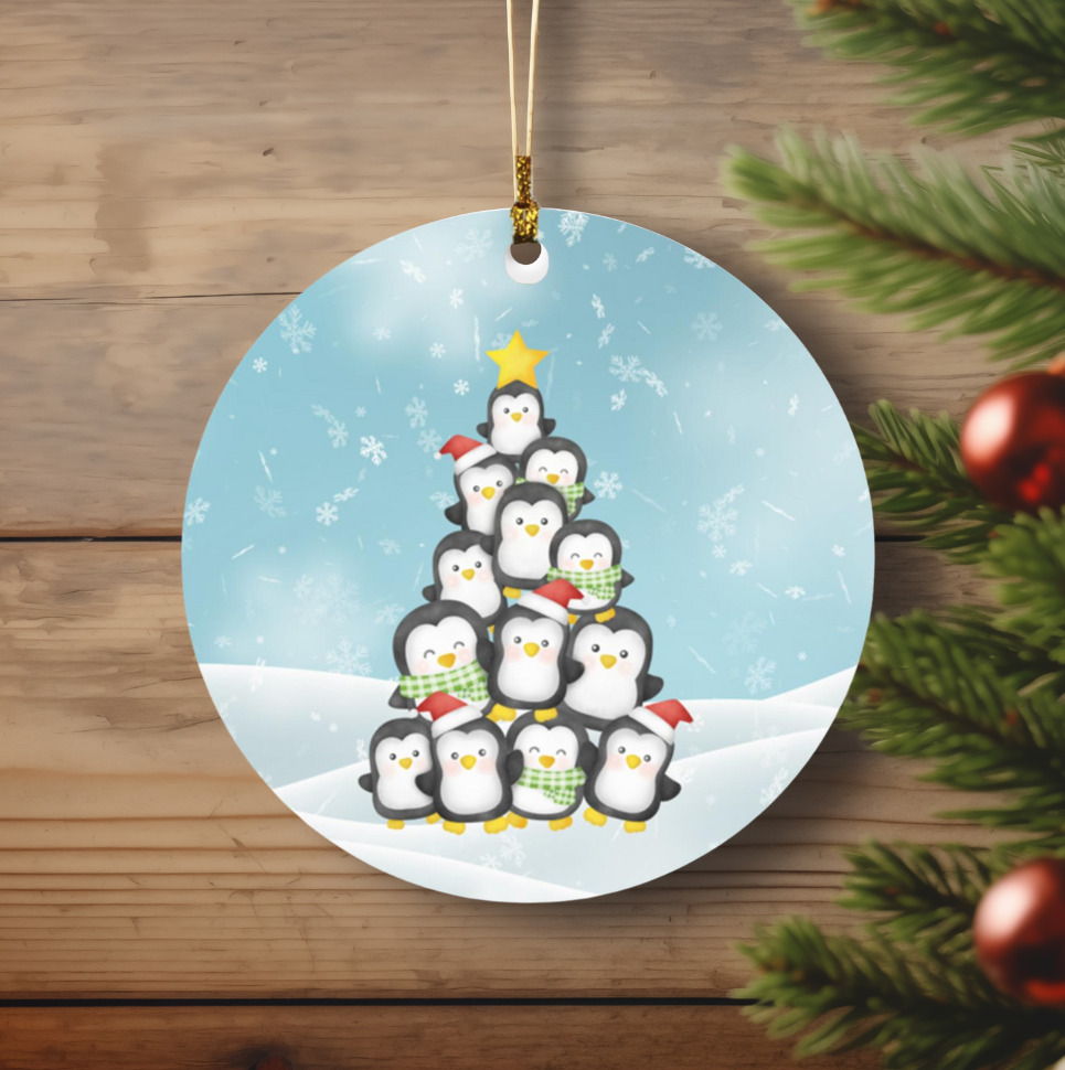 Add Whimsy to Your Holiday Decor with the Cute Penguin Christmas Tree Ornament