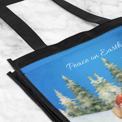 Peace on Earth Holiday Tote – Perfect for Festive Christmas Shopping