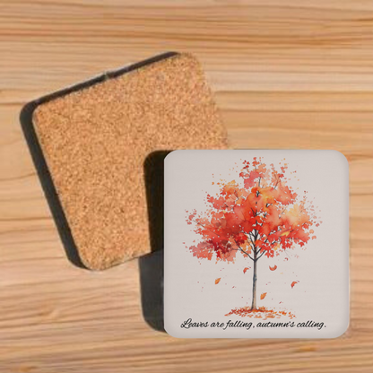 Seasonal 'Leaves are Falling' Coaster - Charming Fall Accessory