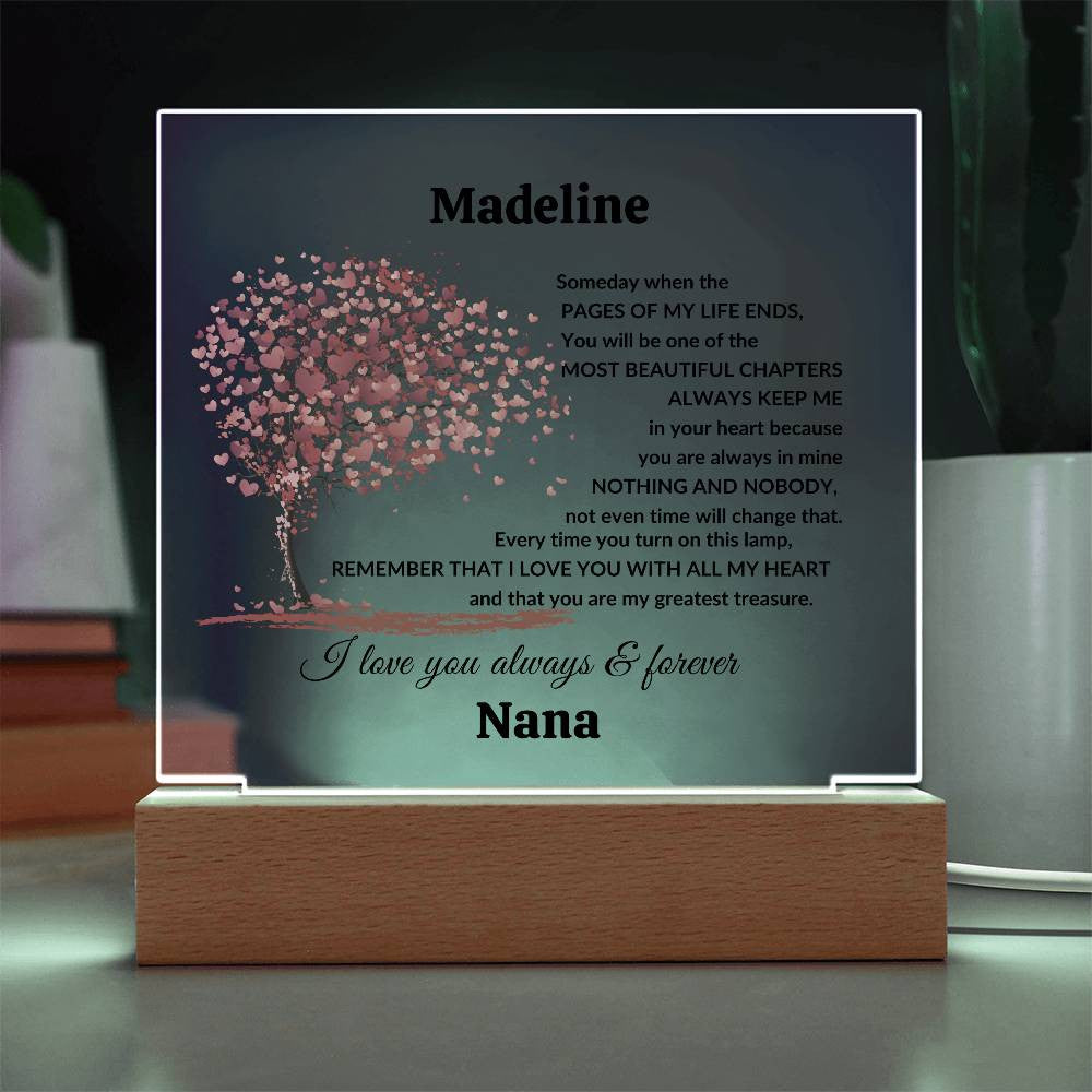 Personalized Daughter/ Granddaughter Best Chapter of My Life Acrylic Plaque