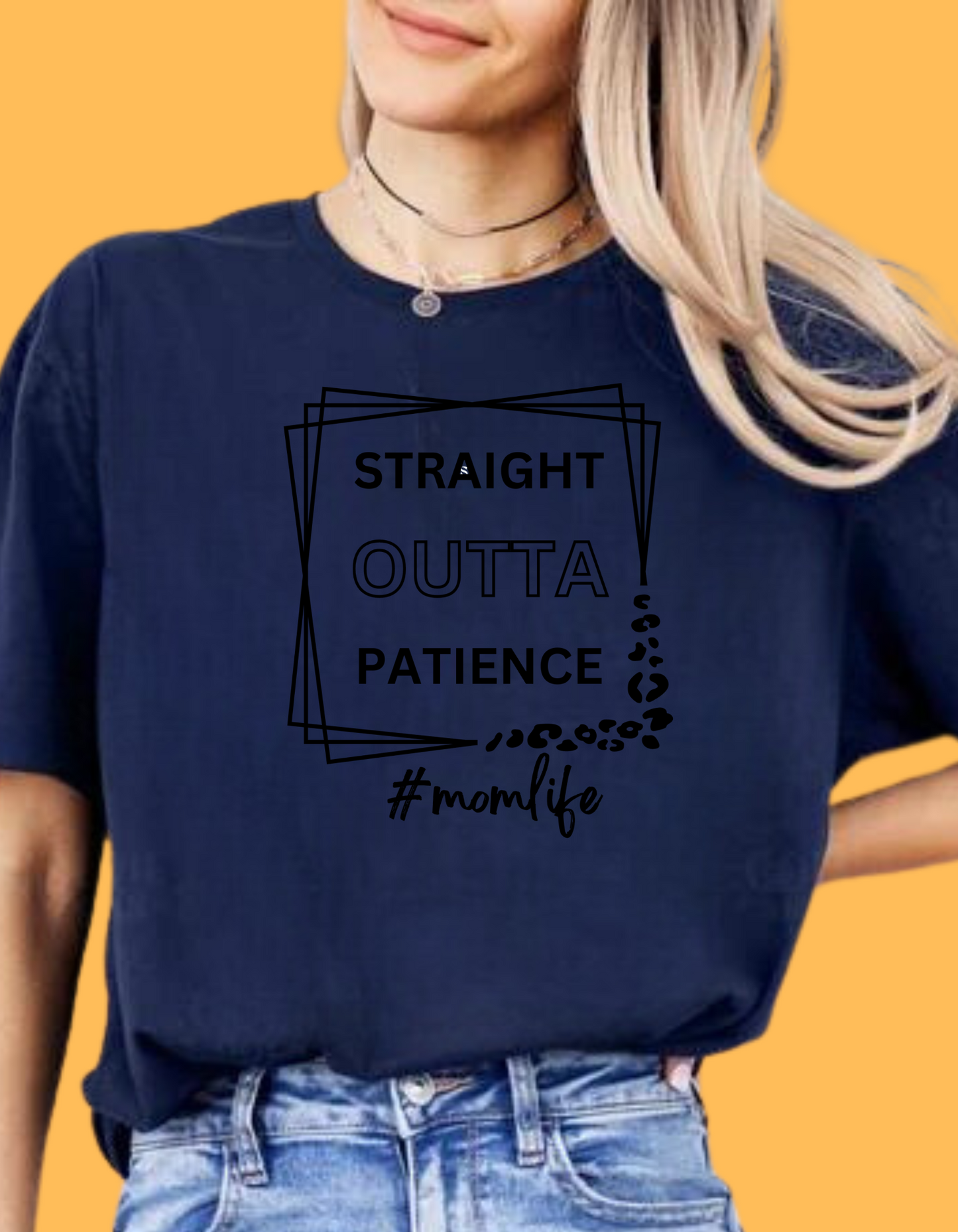 'Straight Outta Patience' Funny Mom T-Shirt – Hilarious and Relatable Gift for Moms