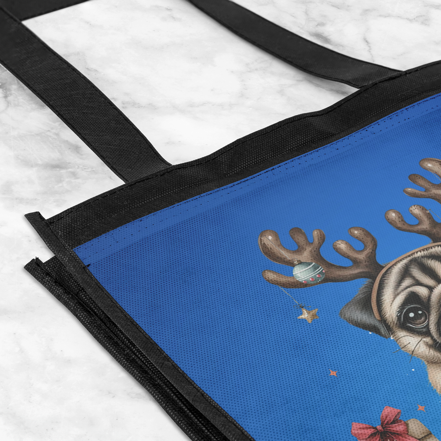 Charming Merry Pugmas Tote – Ideal for Holiday Errands and Gifts