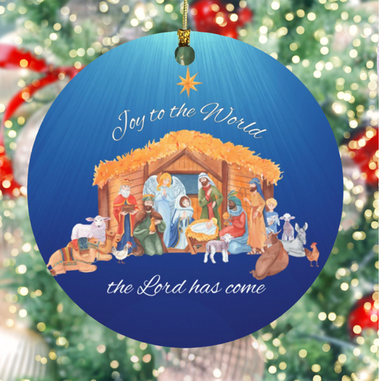 Joy to the World Nativity Ornament – Celebrate the True Meaning of Christmas