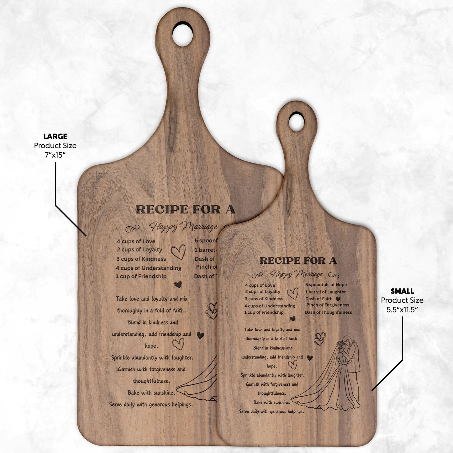 Elegant Wooden Cutting Board - Ideal Gift for Newlyweds