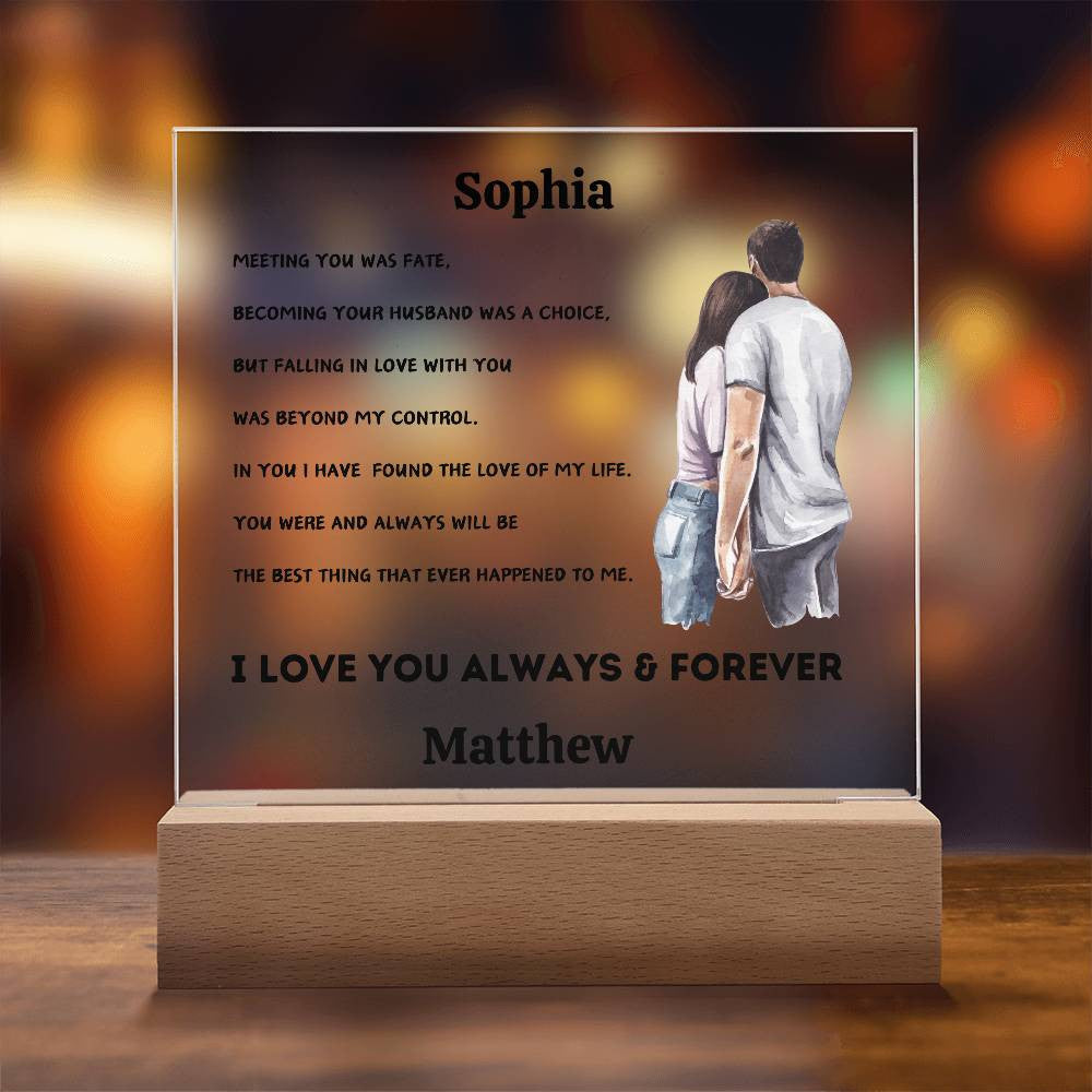 Personalized "In You I Have Found the Love of My Life"  Night Lamp – Romantic Gift for Soulmate