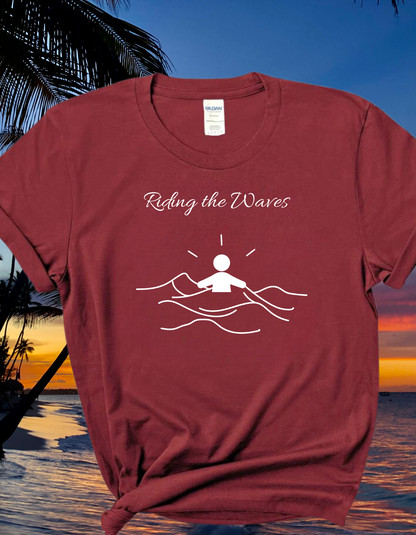 Riding the Waves Sleeve T-Shirt – Inspirational Shirt for Confidence & Resilience