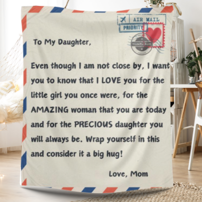 Unique Letter Blanket for Daughter – Meaningful Gift for Any Special Occasion