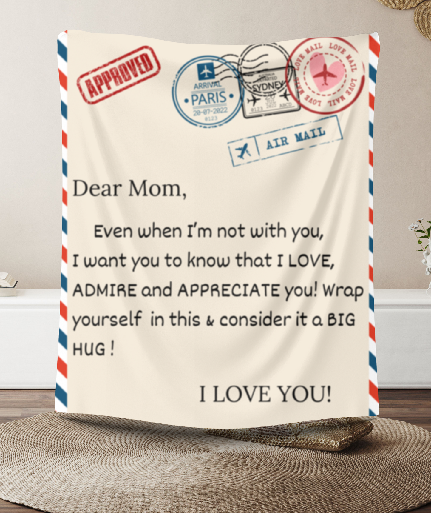 Sentimental Letter Blanket for Mom – Meaningful Gift for Christmas or  Any Special Occasion