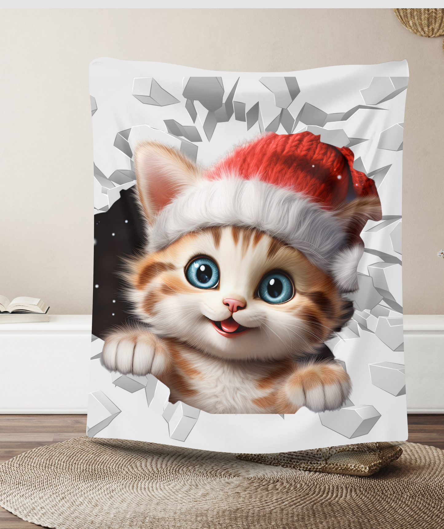 Santa Kitten Blanket