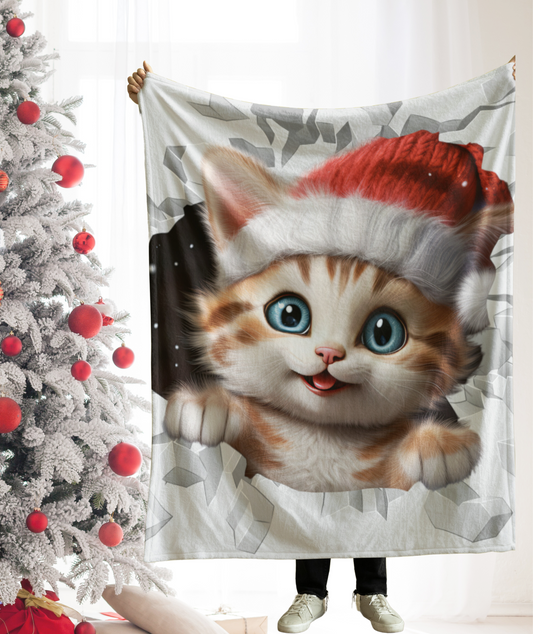 Santa Kitten Blanket