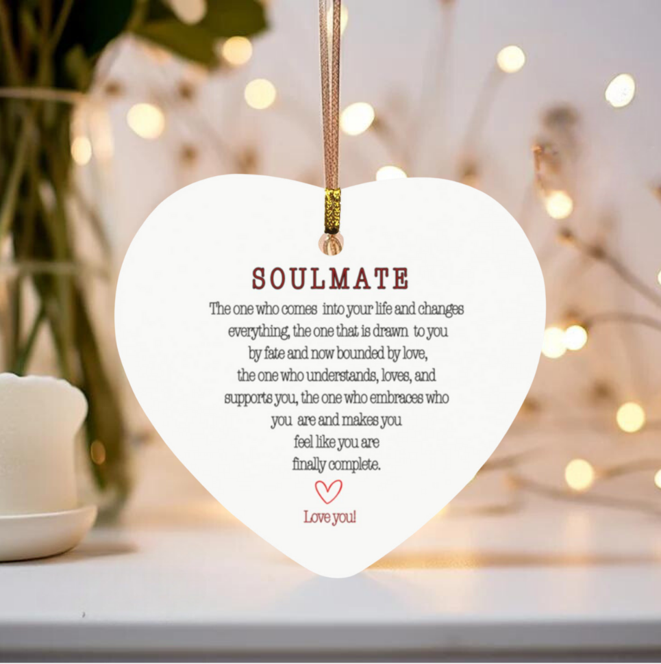 Soulmate Ornament - A Beautiful Token of Love for Couples, Perfect for Weddings and Gifts