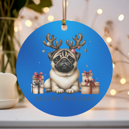 Adorable Merry Pugmas Ornament – Perfect for Pug Lovers This Holiday Season