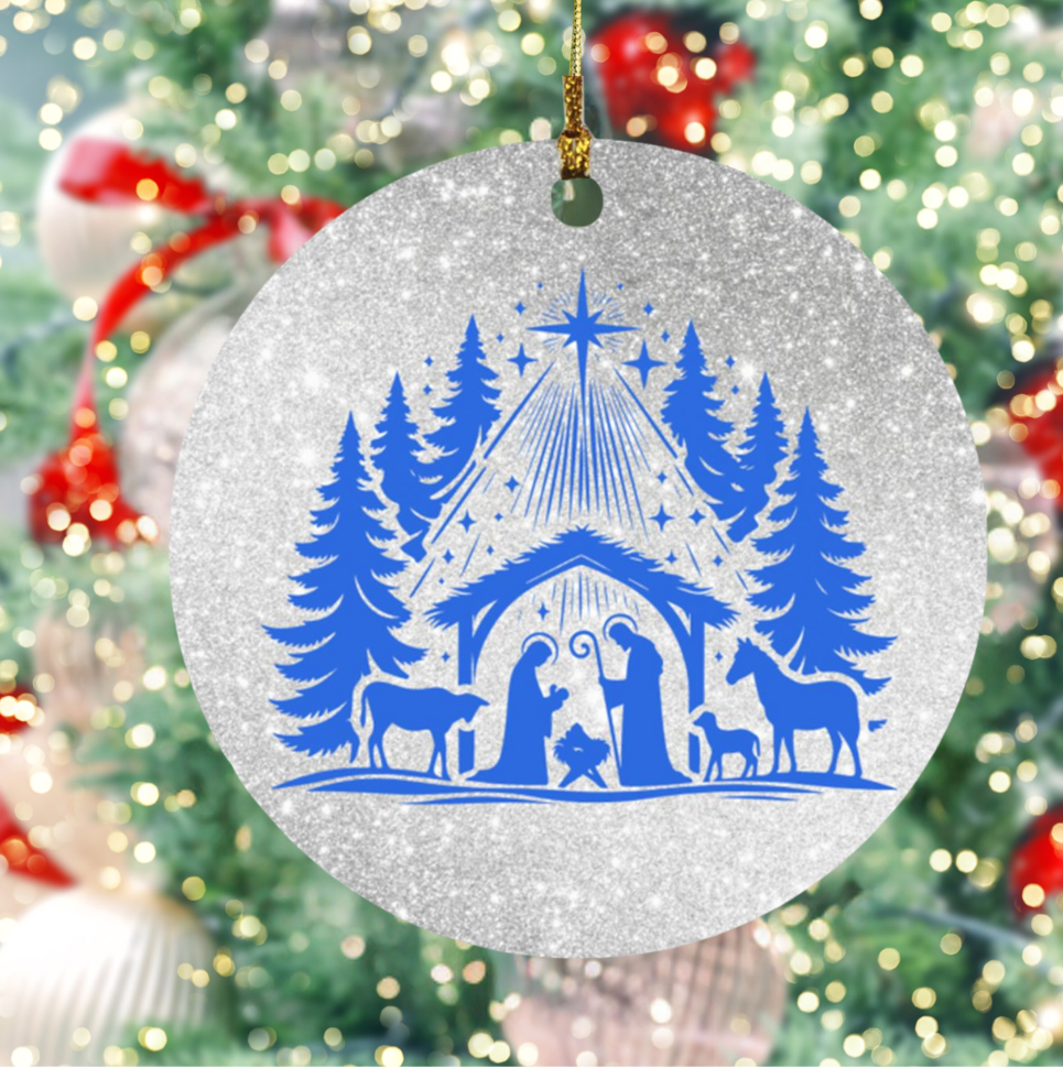 Timeless Silver and Gold Nativity Ornaments - Memorable Gifts for Family and Friends