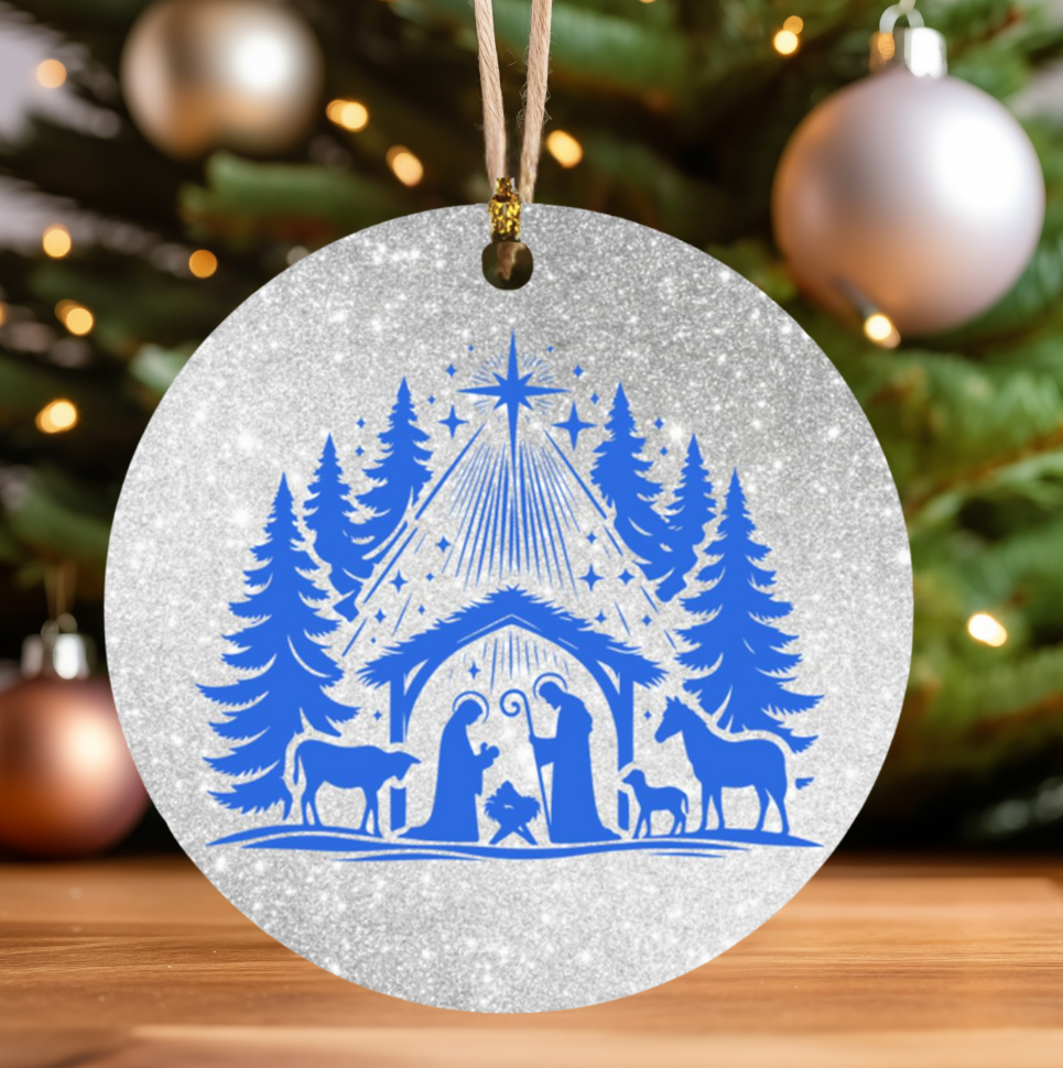 Timeless Silver and Gold Nativity Ornaments - Memorable Gifts for Family and Friends