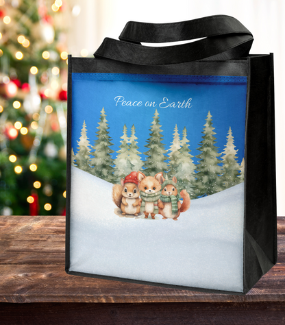 Peace on Earth Holiday Tote – Perfect for Festive Christmas Shopping