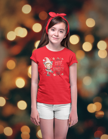 Too Cute for the Naughty List Youth & Toddler T-Shirt | Adorable Christmas Holiday Tee