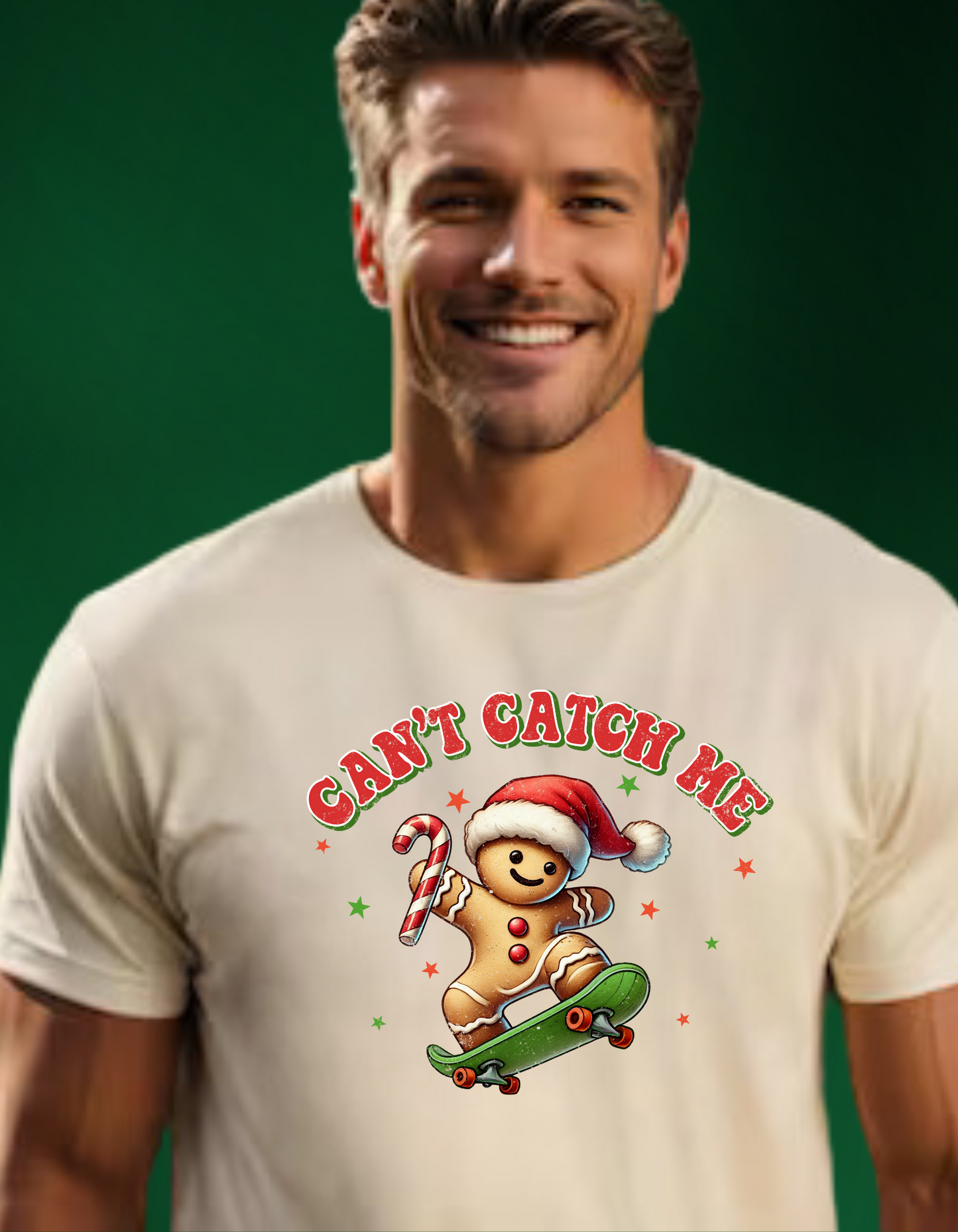 Can't Catch Me Gingerbread Man Tee & Sweatshirt - Cozy, Fun & Festive