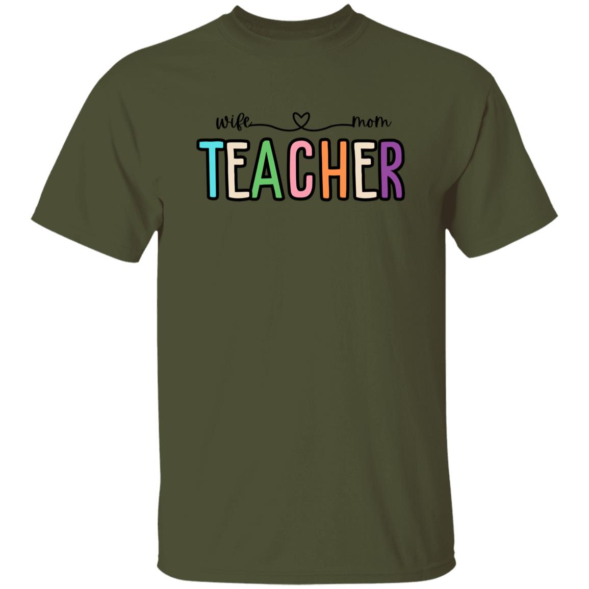 Wife Mom Teacher T-Shirt – Stylish & Comfortable Tee for Superwomen