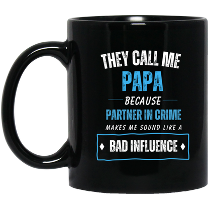 Heartwarming 'Papa - Partner in Crime' Coffee Mug for Grandpas