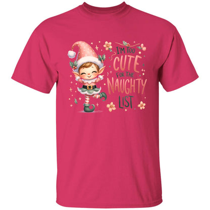 Too Cute for the Naughty List Youth & Toddler T-Shirt | Adorable Christmas Holiday Tee