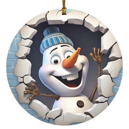 Add Winter Magic with the 3D Snowman Ornament