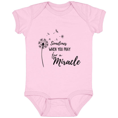 Celebrate the Joy of Twins with Our "Sometimes When You Pray for a Miracle" Onesie!