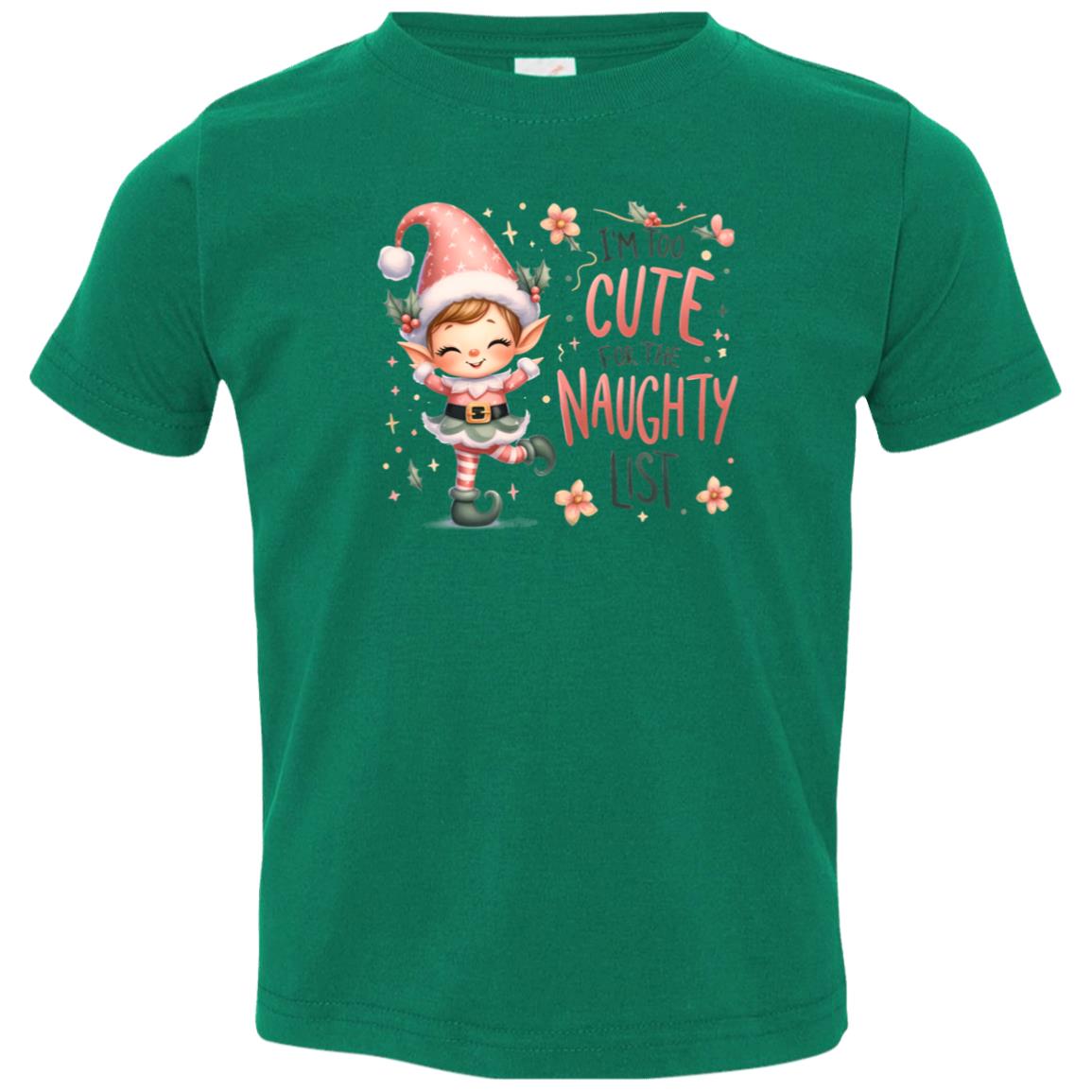 Too Cute for the Naughty List Youth & Toddler T-Shirt | Adorable Christmas Holiday Tee