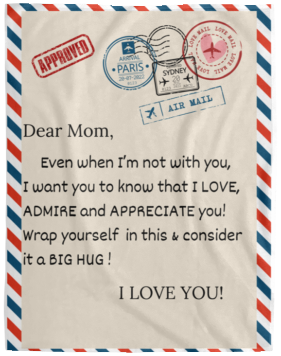 Sentimental Letter Blanket for Mom – Meaningful Gift for Christmas or  Any Special Occasion