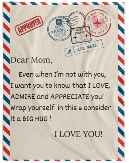 Sentimental Letter Blanket for Mom – Meaningful Gift for Christmas or  Any Special Occasion