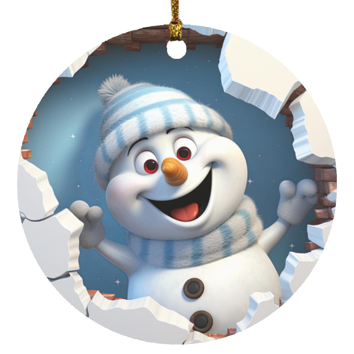 Charming 3D Snowman Ornament – Add Joy to Your Decor, Perfect Holiday Gift for Kids of All Ages