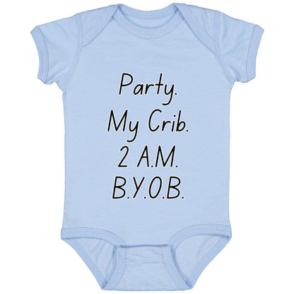 Party at My Crib Onesie - Adorable Gift for Baby Showers and New Arrivals!