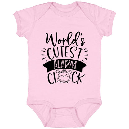 Fun & Cute "World's Cutest Alarm Clock" Onesie - Ideal for Baby Showers!