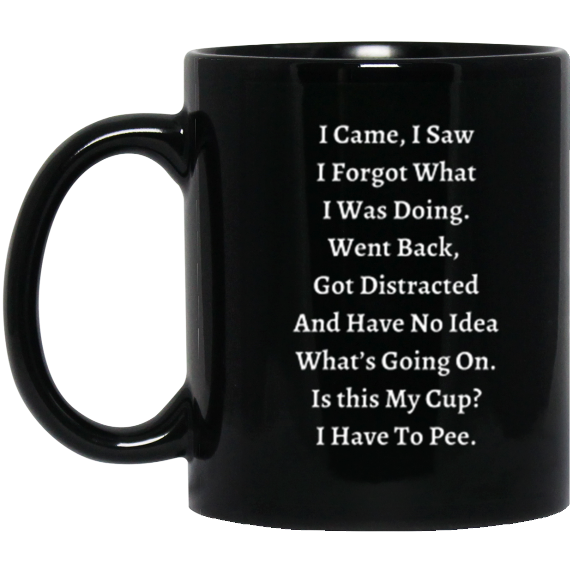 Humorous Ceramic Mug - I Came, I Saw, I Forgot What I Was Doing