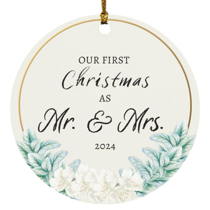 Romantic 1st Christmas Ornament - A Perfect Keepsake for Newlyweds and Holiday Gifting