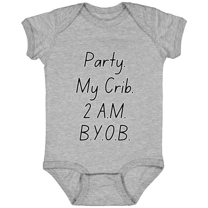 Party at My Crib Onesie - Adorable Gift for Baby Showers and New Arrivals!