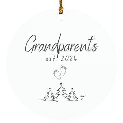 Celebrate New Beginnings with Our ‘Grandparents est. 2024’ Ornament – Ideal for Holiday Gifting