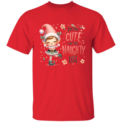 Too Cute for the Naughty List Youth & Toddler T-Shirt | Adorable Christmas Holiday Tee