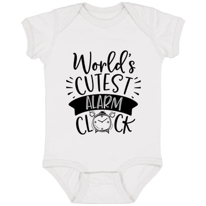 Fun & Cute "World's Cutest Alarm Clock" Onesie - Ideal for Baby Showers!